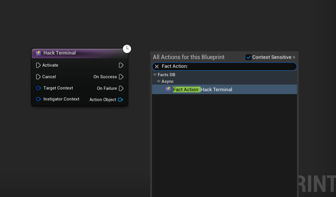 Fact Action node